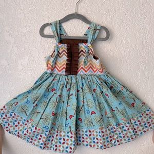 Little Girls Twirly Apron Dress